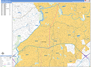 Sandy Springs  Wall Map Basic Style